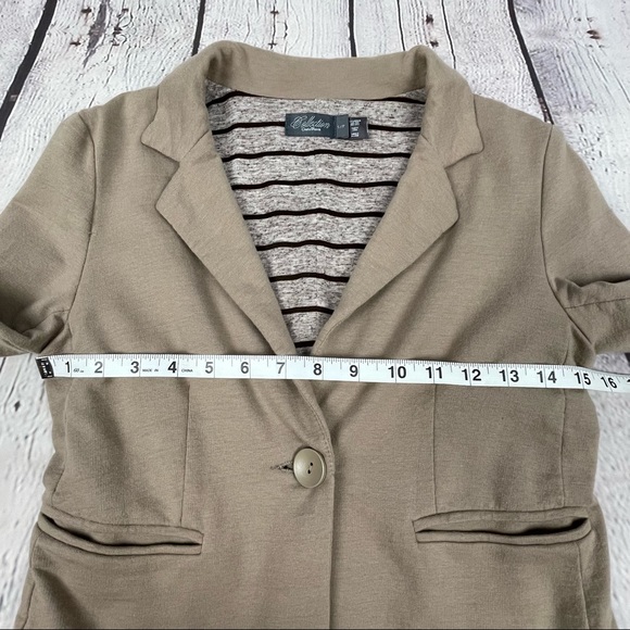 COSTA BLANCA women's taupe 2-pocket cotton blazer, size S - Picture 10 of 13